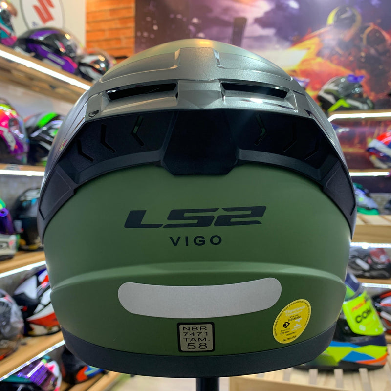 CAPACETE LS2 VIGO, FF810 MONOCOLOR FOSCO MILITAR