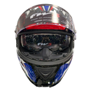 Capacete FW3 GTX SUPER Vermelho Azul e Branco