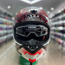 Capacete KYT R2R PARSEC WHT/RED