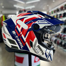 Capacete BIEFFE B-TRAIL DEFENDER BRANCO/VERMELHO