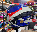 KYT TT COURSE GEAR BLUE E RED + VISEIRA COLORIDA E AEROFOLIO