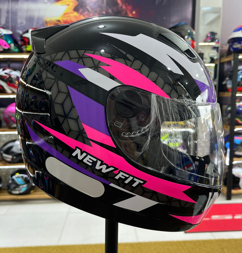 Capacete EBF New Fit Control Rosa