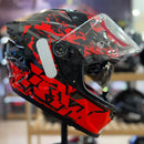 CAPACETE KYT STRIKER 2V NEUTRON BLACK RED