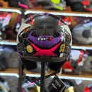 Capacete X OPEN UP STAR LILAS COM ROSA