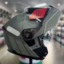 Capacete TEXX ESCAMOTEAVEL KRATOS CYBER CINZA FOSCO