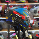 Capacete FW3 X OPEN UP RAPID AZUL COM AMARELO