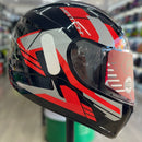 Capacete F-9 HG MATCH PRETO VERMELHO