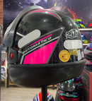 Capacete EBF Automático Bolt, Preto Rosa