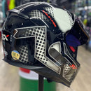 Capacete ASX EAGLE SV LINES PRETO BRIL BRANCO/GRAF