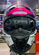 CAPACETE RACE TECH VOLT NINJA WHITE/ PINK