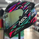 Capacete Sportivo ASX CITY ARROW PRETO TIFANY ROXO