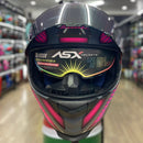 Capacete ASX EAGLE SV LINES CINZA FOSC ROSA/LILAS