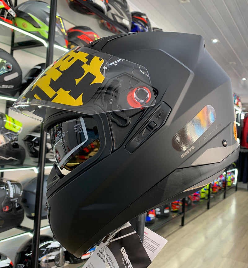 CAPACETE BIEFFE B-40 CLASSIC PRETO FOSCO GRAFITE