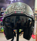 Capacete HJC I100 180 BEIS PRETO CHUMBO E ROSA