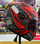 Capacete FW3 GTX R1 Preto fosco e vermelho, com óculos