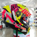 Capacete LS2 STREAM II FF808 TIGER ALDEGUER HV YLW/PINK