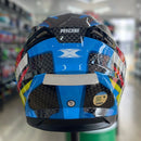 Capacete Texx Strike Azul Verm Amarelo e Preto