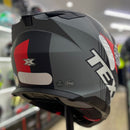 Capacete Texx KAIMAN TRACK VERM. PRETO CINZA FOSCO