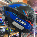 Capacete EBF NEW SPARK JET STING Azul e Vermelho
