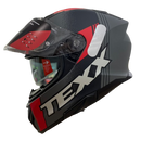 Capacete Texx KAIMAN TRACK VERM. PRETO CINZA FOSCO