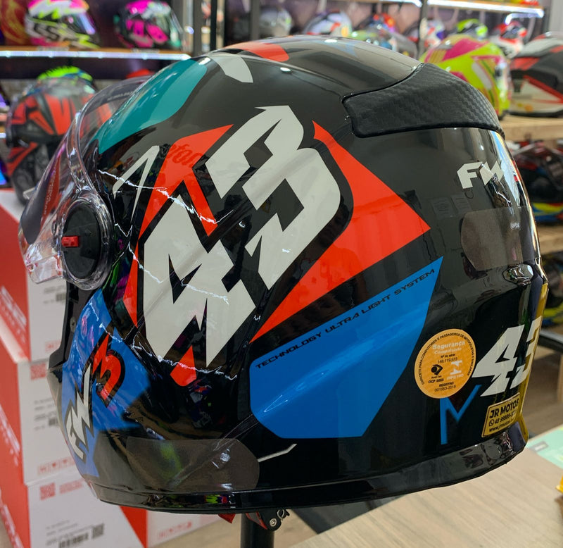 Capacete FW3 GTX 43 Azul e Vermelho