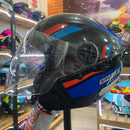 Capacete EBF NEW SPARK JET STING Azul e Vermelho
