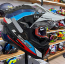 Capacete LS2 Explorer C MX701 Frontier BLK/BLUE