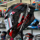 Capacete GP TECH SENSE MOTION PRETO CINZA VERM