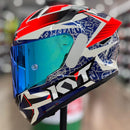 Capacete KYT TT COURSE VINALES BALANCE ORANGE/BLUE