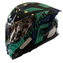 CAPACETE NORISK FLOW PULSE GREEN BLUE  + BRINDE VISEIRA COLORIDA e AEROFOLIO