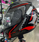 Capacete EBF Spark Spider Preto e vermelho