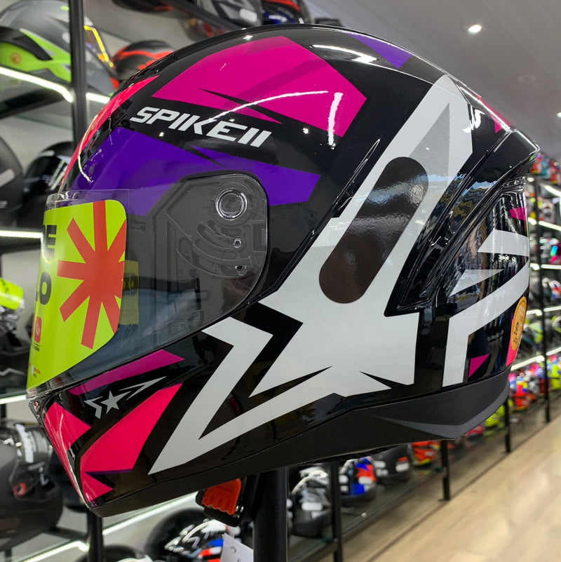 CAPACETE PEELS SPIKE II 1ST PRETO PINK