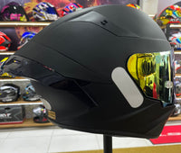CAPACETE KYT TT COURSE PLAIN MATTE BLACK + VISEIRA COLORIDA + AEROFÓLIO