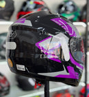 CAPACETE FLY  F-9 MATCH PRETO ROXO