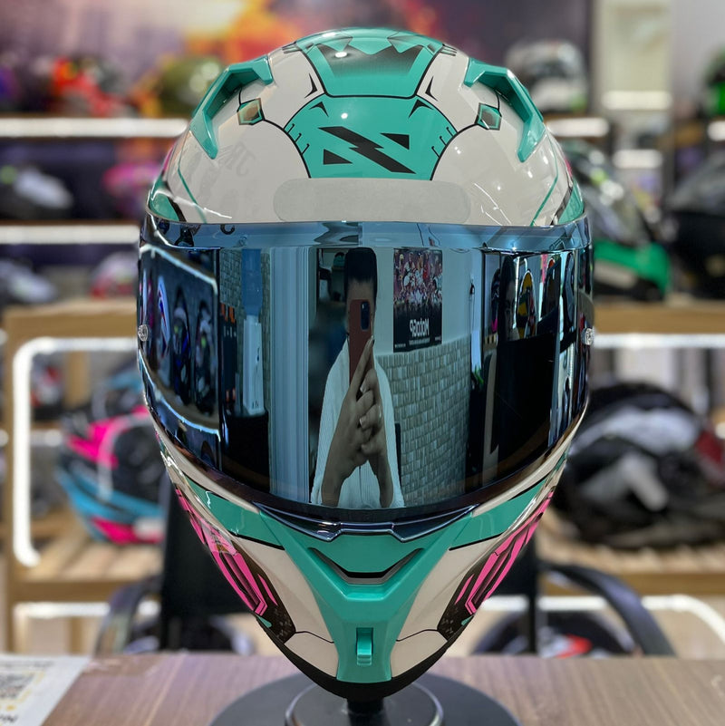 CAPACETE NORISK FLOW WHT/GREEN