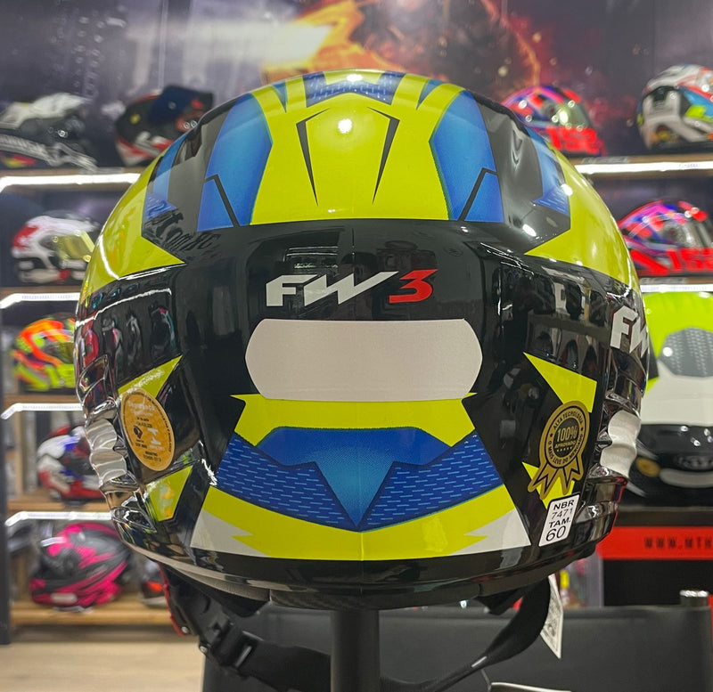 Capacete Aberto FW3 X Open Up Fox Amarelo com preto