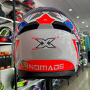 Capacete Texx KRATOS NOMDE BRANCO, AZUL E VERM