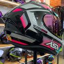 CAPACETE DRAKEN SPIRIT BRILHO PRETO TIFFANY PRATA