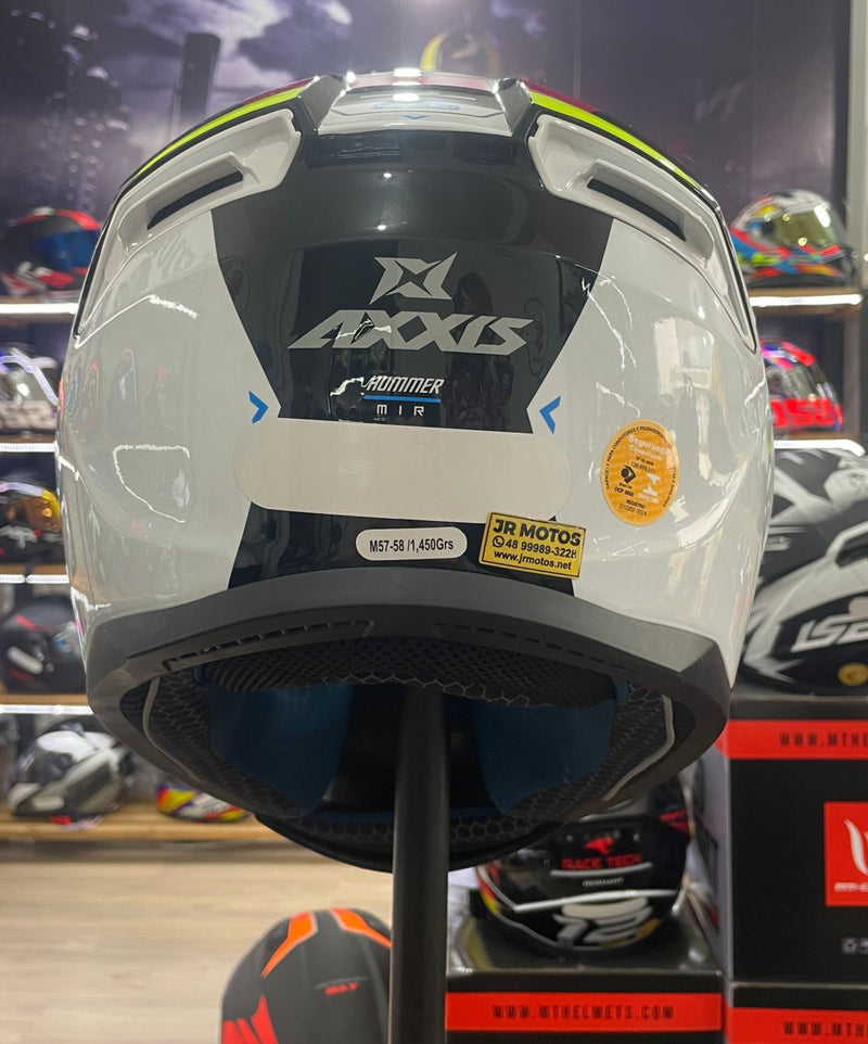 CAPACETE AXXIS HUMMER B MIR E8 BLACK GLOSS