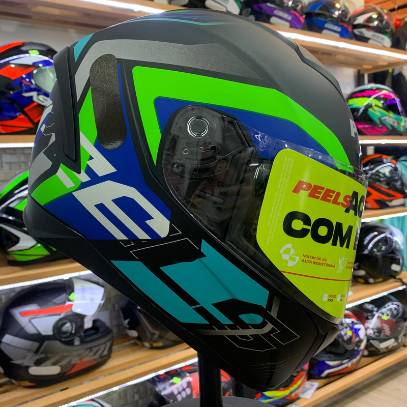 CAPACETE PEELS SPIKE II GTX PRETO FOSCO AZUL