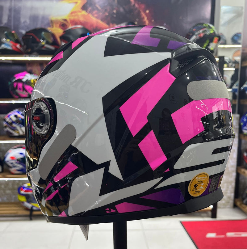 CAPACETE LS2 FF358 STARWAR ROSA E BRANCO