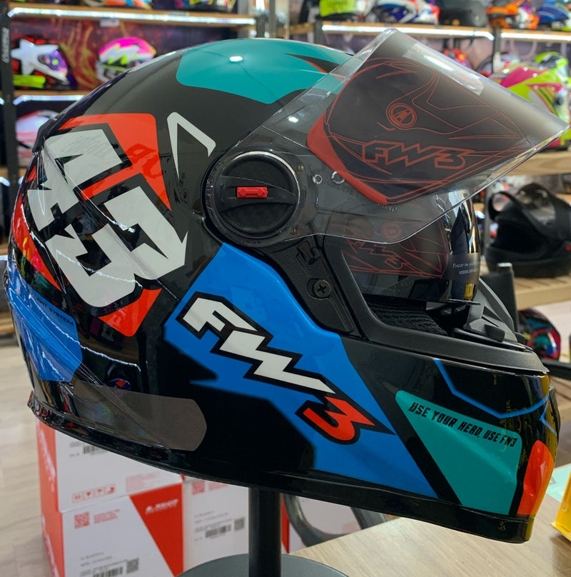 Capacete FW3 GTX 43 Azul e Vermelho