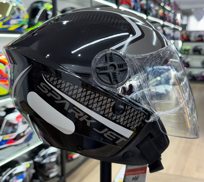 Capacete EBF New Spark Jet Speed Prata