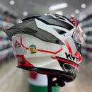 Capacete KYT R2R PARSEC WHT/RED