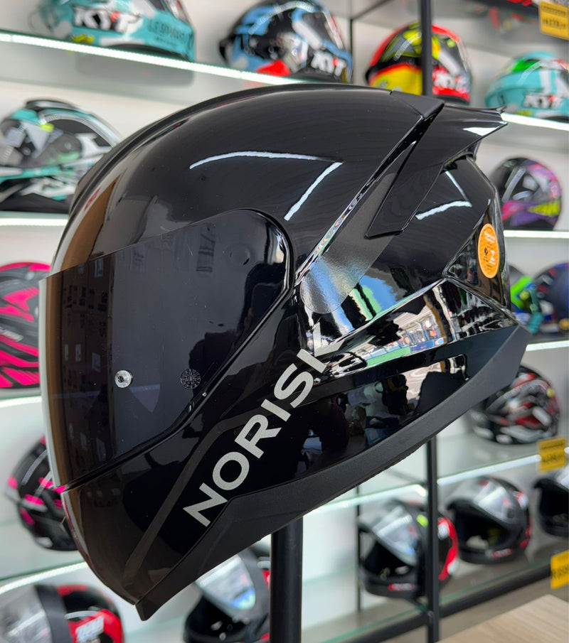 Capacete Norisk RAZOR SOLID EDITION  BLACK Viseira + Aero