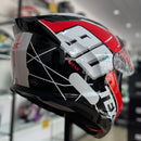 Capacete TEXX KAIMAN VECTOR VERMELHO E BRANCO
