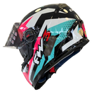 Capacete FW3 GTX SUPER AZUL TIFANY ROSA BRANCO