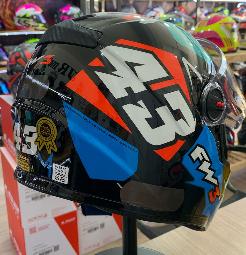 Capacete FW3 GTX 43 Azul e Vermelho