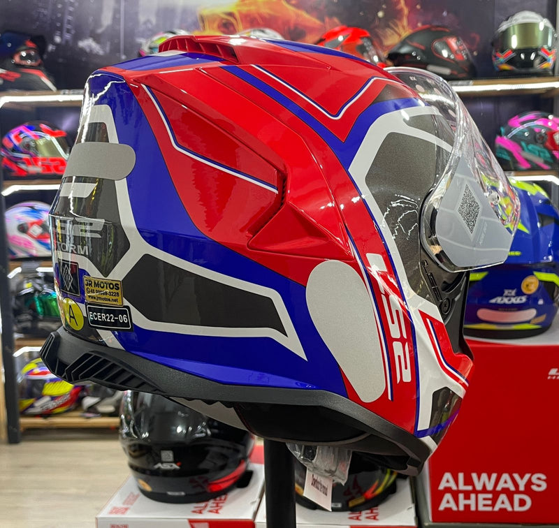 Capacete LS2 FF800 Storm Vermelho Azul e Branco