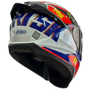 Capacete NORISK RAZOR TURBO WHITE ORANGE BLUE